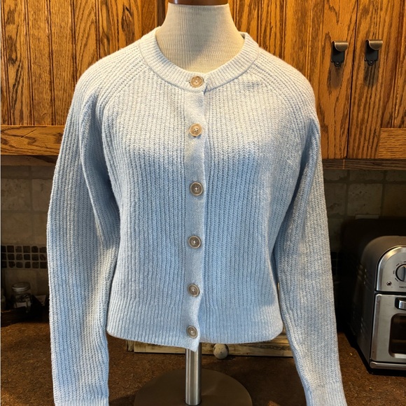 Universal Thread Sweaters - Universal Thread Sky Blue Button-Up Cardigan
